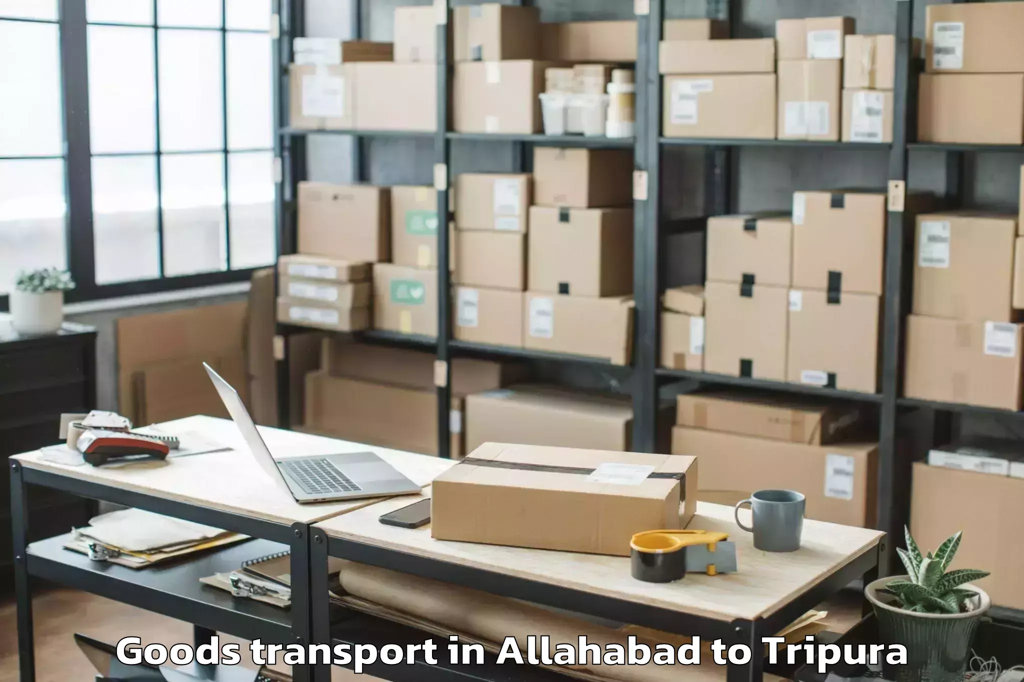 Top Allahabad to Amarpur Goods Transport Available